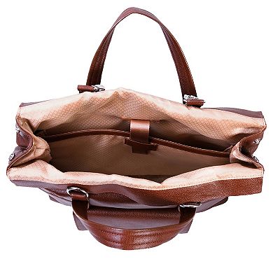 McKleinUSA EDGEFIELD 17-Inch Leather Roll-Top Laptop Briefcase