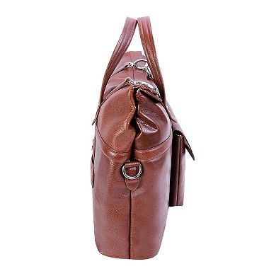 McKleinUSA EDGEFIELD 17-Inch Leather Roll-Top Laptop Briefcase