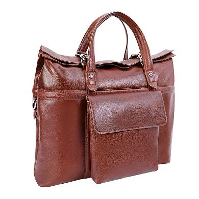 McKleinUSA EDGEFIELD 17-Inch Leather Roll-Top Laptop Briefcase
