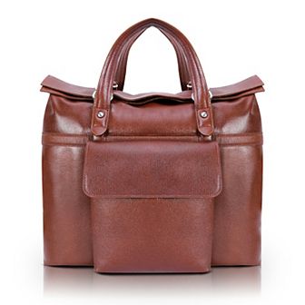 McKleinUSA EDGEFIELD 17-Inch Leather Roll-Top Laptop Briefcase