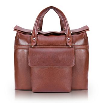 McKleinUSA EDGEFIELD 17-Inch Leather Roll-Top Laptop Briefcase