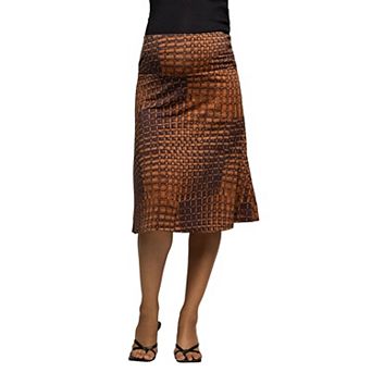 Maternity 24Seven Comfort Apparel Geometric Print Skirt