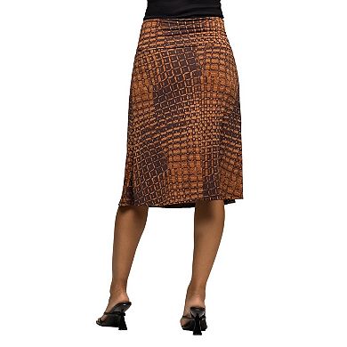 Maternity 24Seven Comfort Apparel Geometric Print Skirt