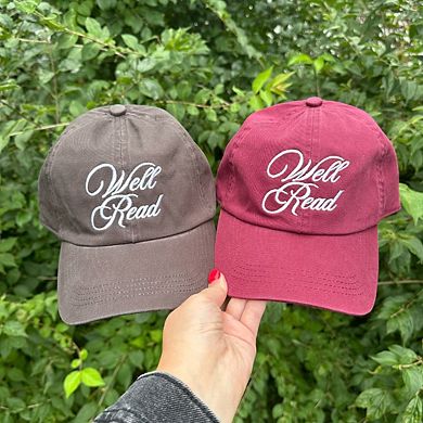 David & Young Women's Well Read Washed Embroidered Baseball Cap