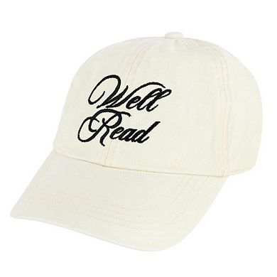 David & Young Women's Well Read Washed Embroidered Baseball Cap