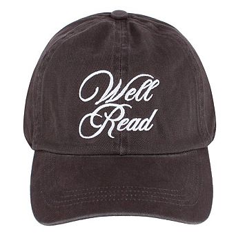 David & Young Women's Well Read Washed Embroidered Baseball Cap