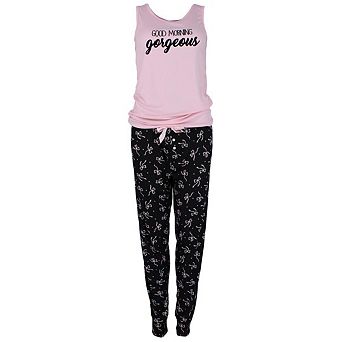 Grumpy & Gorgeous Women's Plus Size Good Morning Gorgeous Jogger Pajama Set