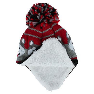 Grand Sierra Boy's Toddler (2-4) Lined Animal Winter Hat with Ear Flaps and Pom