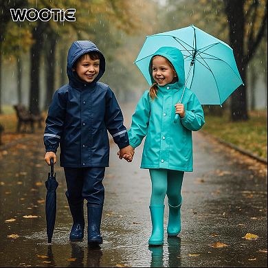 CTM Little Kid's Easy Open Hook Stick Umbrella by Wootie
