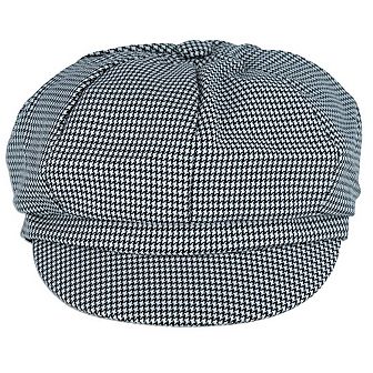 CTM Girl's Houndstooth Cabbie Hat