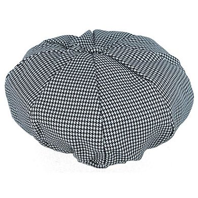 CTM Girl's Houndstooth Cabbie Hat