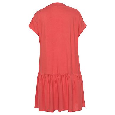 Lascana Women's Flounce Hem Shift Dress