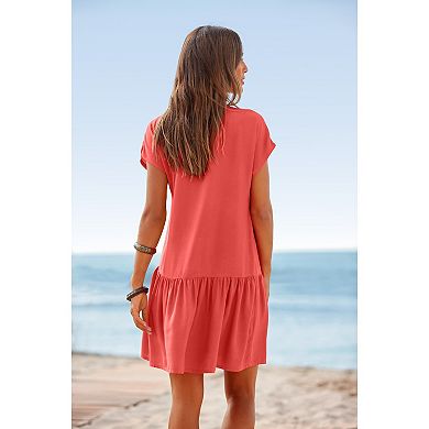 Lascana Women's Flounce Hem Shift Dress