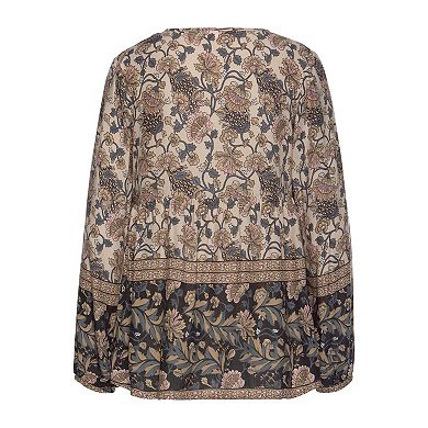 Lascana Women's Floral Peasant Look Blouse