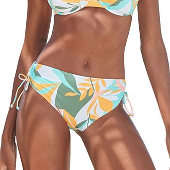 Lascana Women's Pattern Mid Rise Bikini Bottom