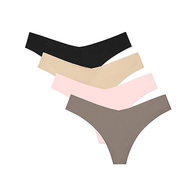 Women's TRUE Body No-Show Thongs 4-Pack TRW261TH09