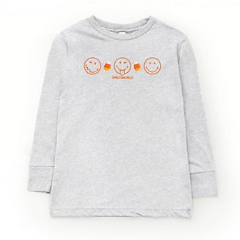 SmileyWorld Candy Corn Outlines - Youth Long Sleeve Graphic T-Shirt