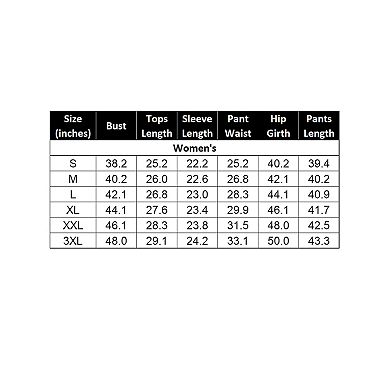 Women's Christmas Matching Snow Print Long Sleeve Top Cute Print Pants Family Pajama Sets