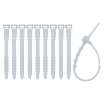 10 pc Cord Organizer, 4.45" Length Cable Ties, Cable Organizer, Cord Wraps, Charger Cable Strap Ties