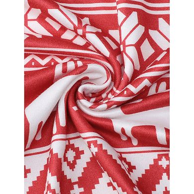 Women's Christmas Family Matching Pajama Set Elk Long Sleeve Xmas Tree Snow Sleepwear Lounge Set