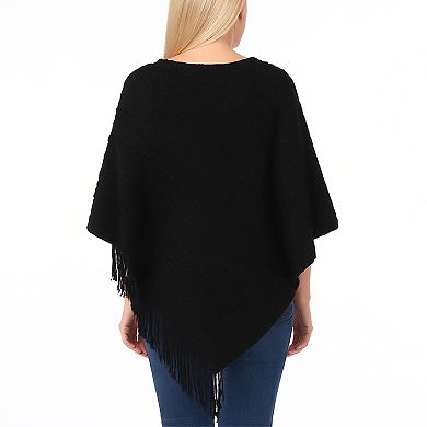 Women’s Lightweight Textured Knit Poncho