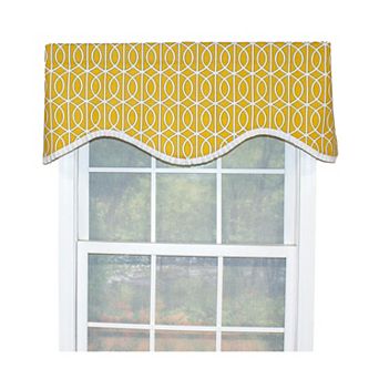 Sequence Ruffled Cornice 100% Cotton with Fully Lined 3" Rod Pocket Valance for Windows