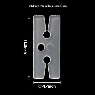 Plastic Balloon Clips 300 pcs for Sealing, Ties for Wedding, Birthday & Party Decor