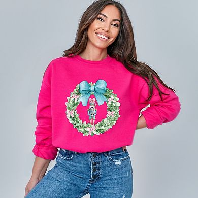Nutcracker Wreath Coquette - Women's Graphic Sweatshirt
