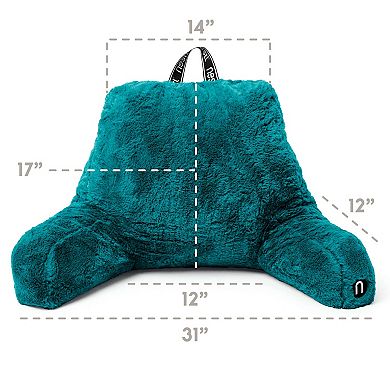 Nestl Fur Reading Pillow with Laptop Lap Desk