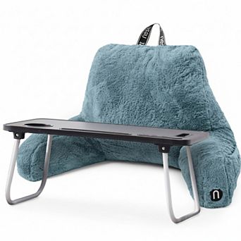 Nestl Fur Reading Pillow with Laptop Lap Desk