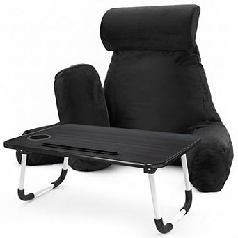 Nestl Large Reading Pillow with Portable Laptop Lap Desk