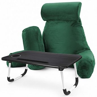 Nestl Large Reading Pillow with Portable Laptop Lap Desk