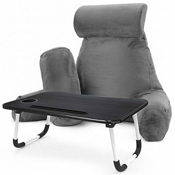 Nestl Large Reading Pillow with Portable Laptop Lap Desk