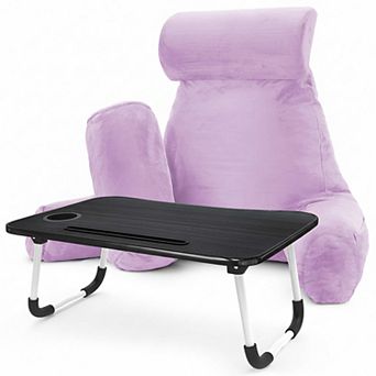 Nestl Large Reading Pillow with Portable Laptop Lap Desk
