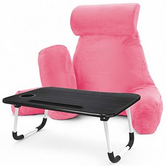 Nestl Large Reading Pillow with Portable Laptop Lap Desk