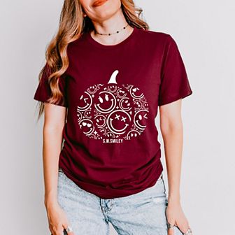 S.W.Smiley Pumpkin Outline - Short Sleeve Tee