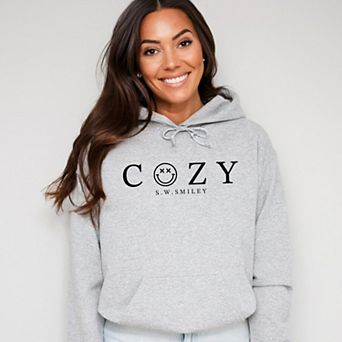 S.W.Smiley Cozy Outline - Women's Graphic Hoodie