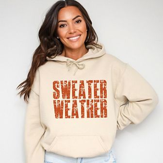 Sweater Weather Block Distressed - Women's Graphic Hoodie