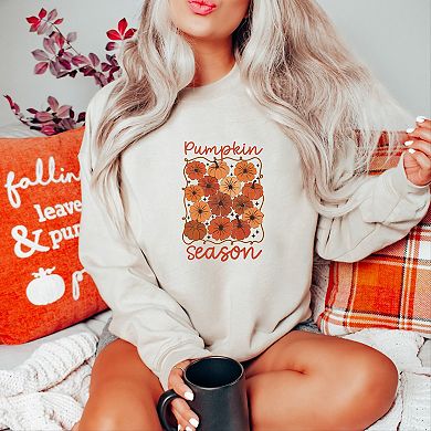 Pumpkin Season Floral - Women's Graphic Sweatshirt