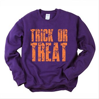 Trick or Treat Block Distressed - Women's Graphic Sweatshirt