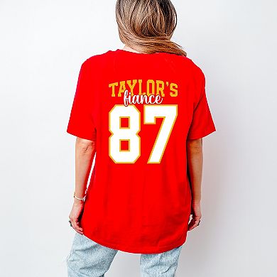 Taylor's Fiancé Number 87 Front And Back - Womens Short Sleeve Tee