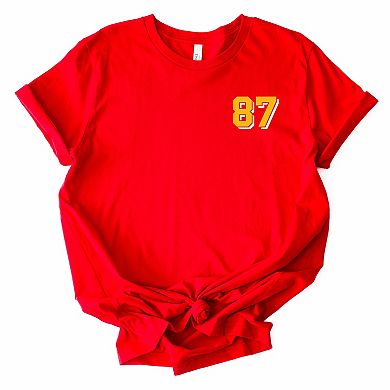 Taylor's Fiancé Number 87 Front And Back - Womens Short Sleeve Tee