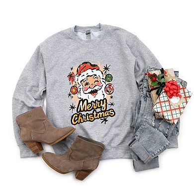 Merry Christmas Santa Wink - Women's Graphic Sweatshirt