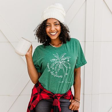 Merry Christmas Palm Tree - Women's Short Sleeve Tee