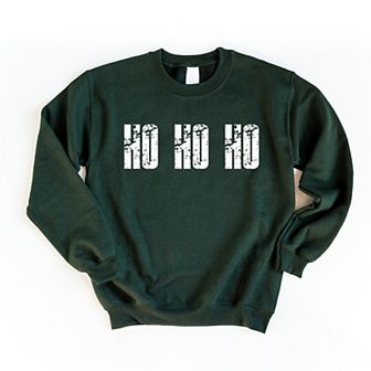 Ho Ho Ho Block Distressed - Women's Graphic Sweatshirt