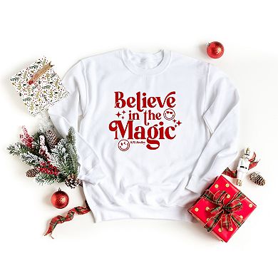 S.W.Smiley Believe in Magic Sparkle - Women's Graphic Sweatshirt