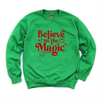 S.W.Smiley Believe in Magic Sparkle - Women's Graphic Sweatshirt