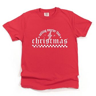 Nothing Merrier Than Christmas Grunge - Garment Dyed Tee