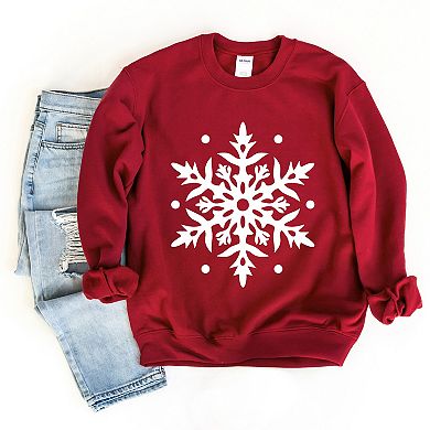White Snowflake - Women's Graphic Sweatshirt