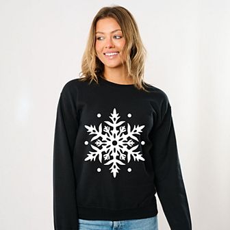 White Snowflake - Women's Graphic Sweatshirt